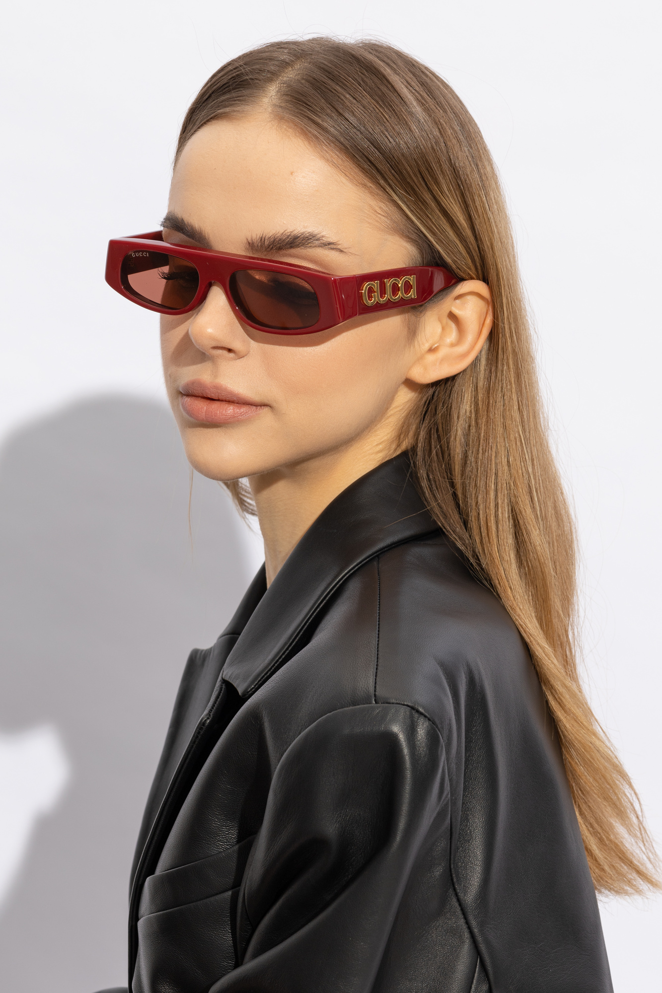 Burgundy Sunglasses with logo Gucci - Vitkac France